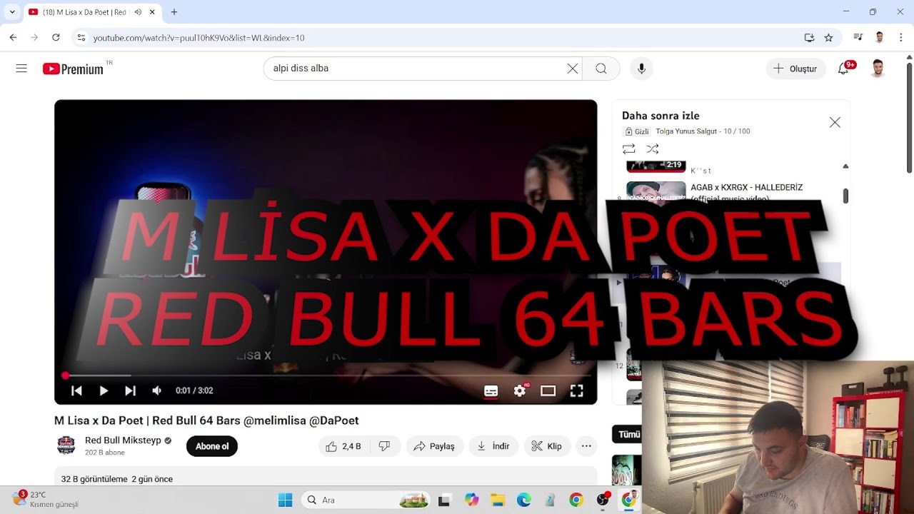 MOHAD YAYINDA M LİSA X DA POET - RED BULL 64 BARS DİNLİYOR