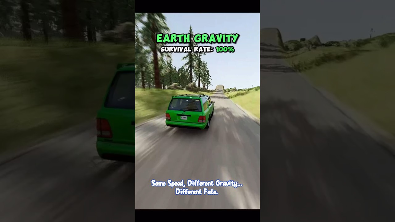 Car Crash at Different Gravity – Can You Survive Jupiter’s Impact? 💥🌍 