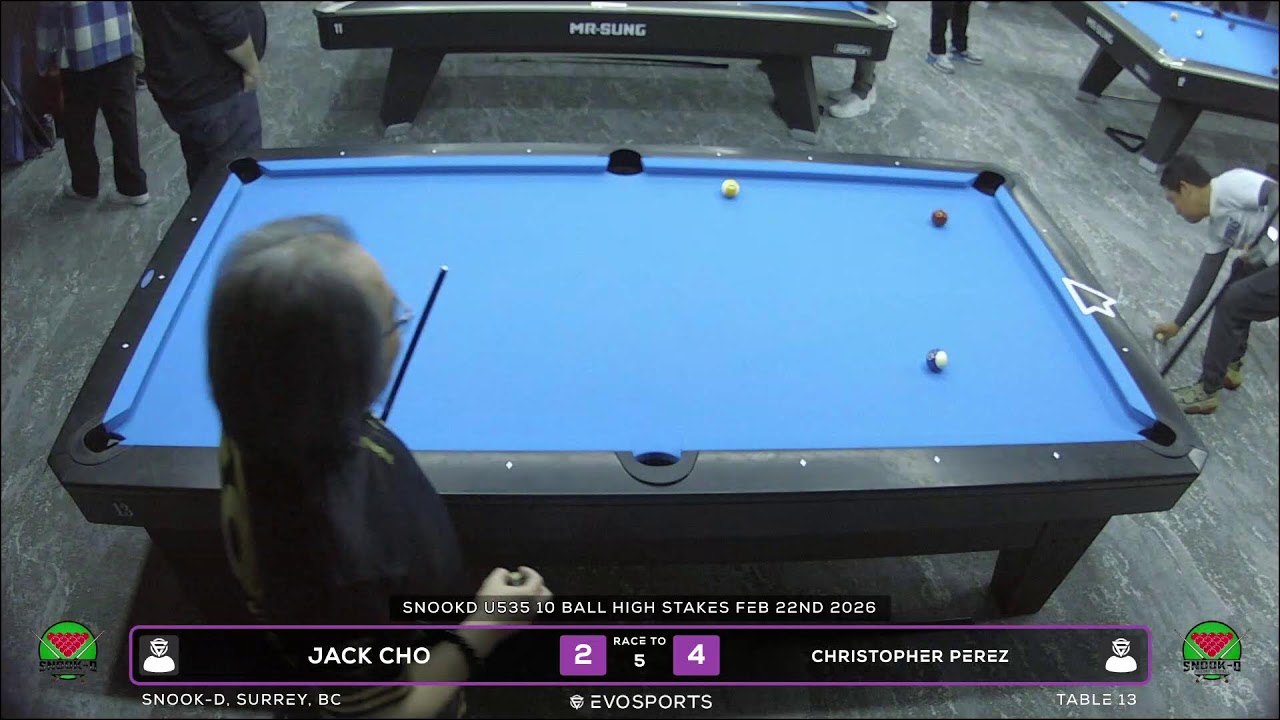 JACK CHO vs CHRISTOPHER PEREZ - SNOOK-D - TABLE 13 | EvoSports