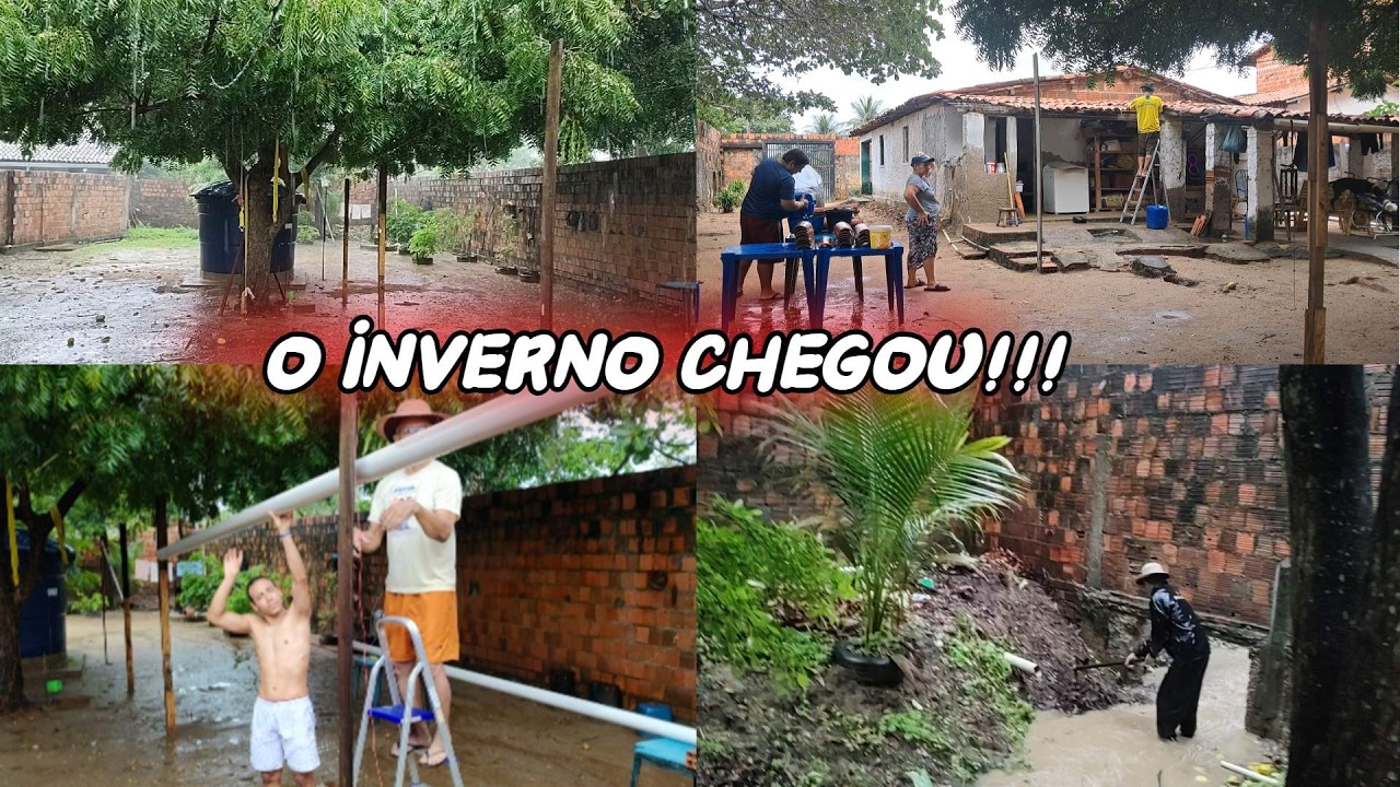 Dia de Limpeza Para Coletar  a ÁGUA DA CHUVA!!!🌵