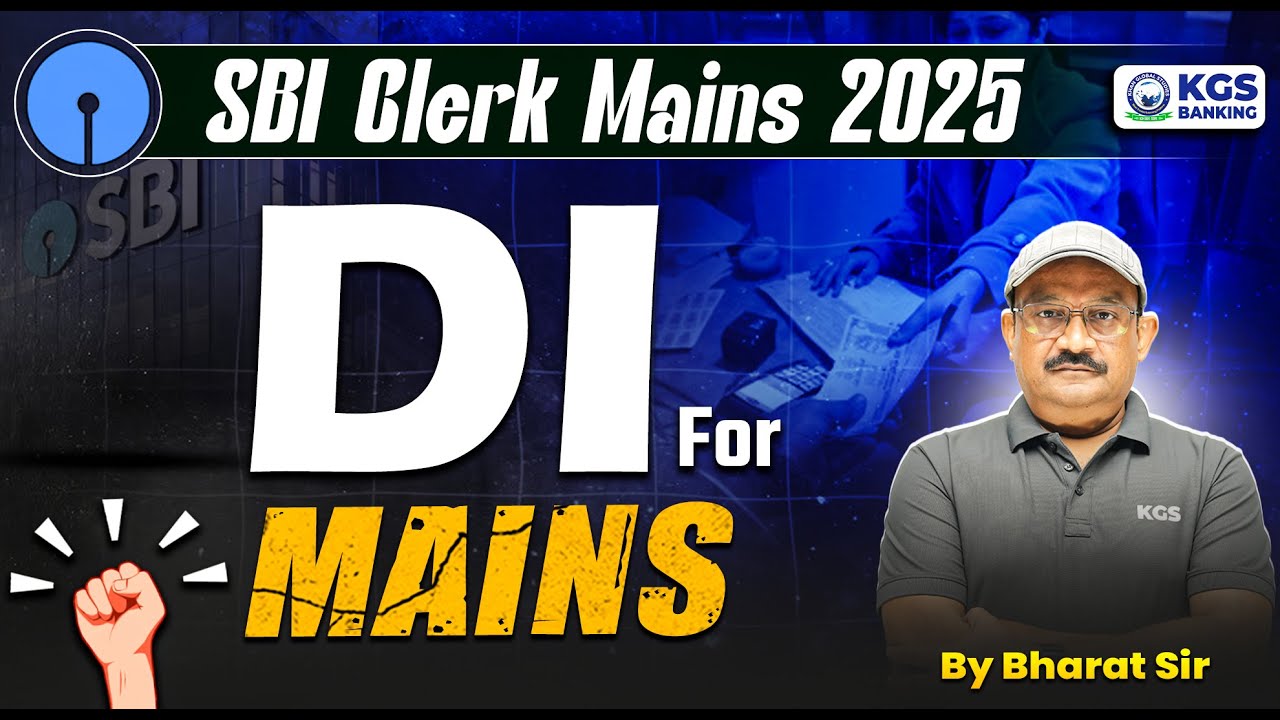 SBI Clerk Mains 2025 | DI for SBI Clerk Mains | Data Interpretation by Bharat Sir
