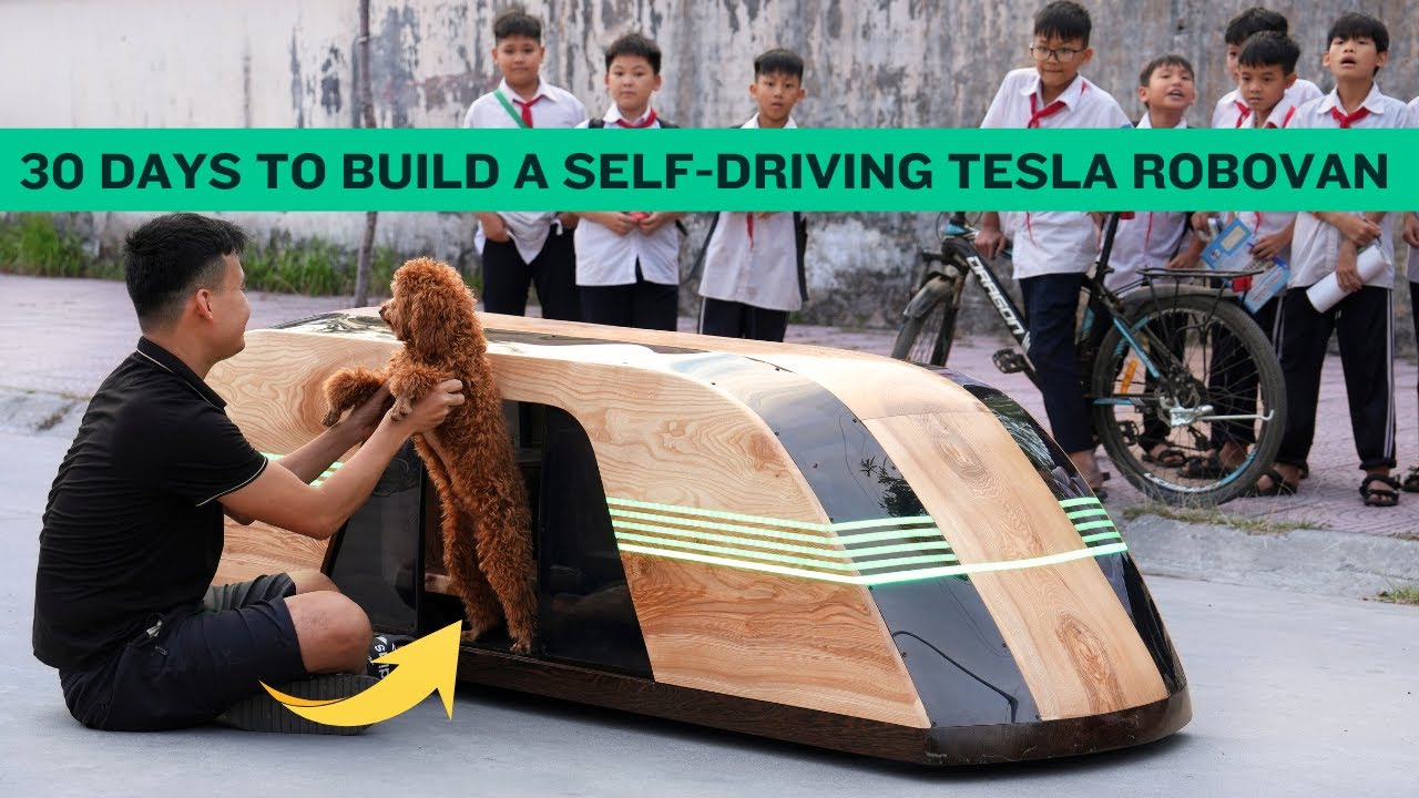 30 Days to Build a Mini Tesla Robovan for My Tiny Friends