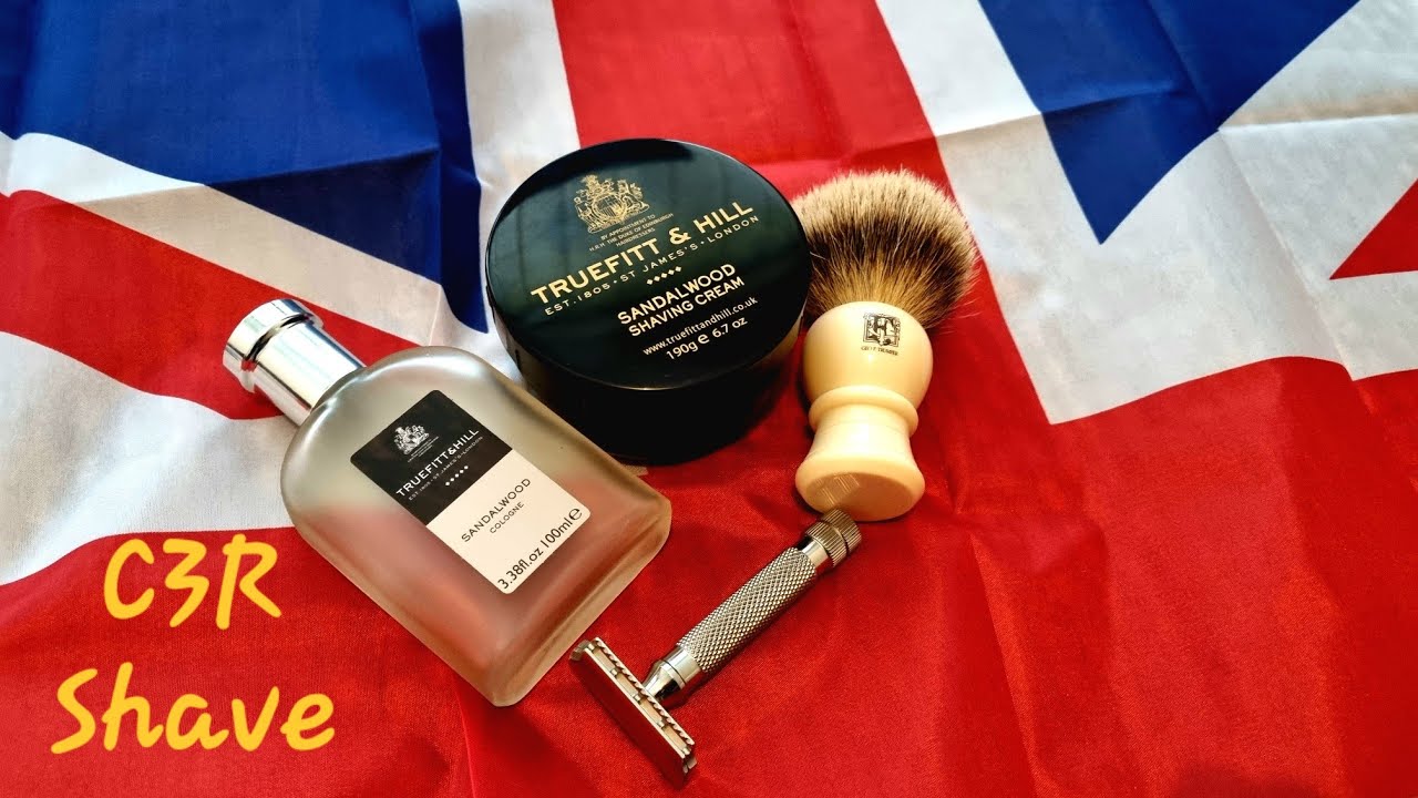 Razorock Lupo SS95. Truefitt and Hill Sandalwood Shaving Cream. Super Badger 5 Brush. Winner Blade.