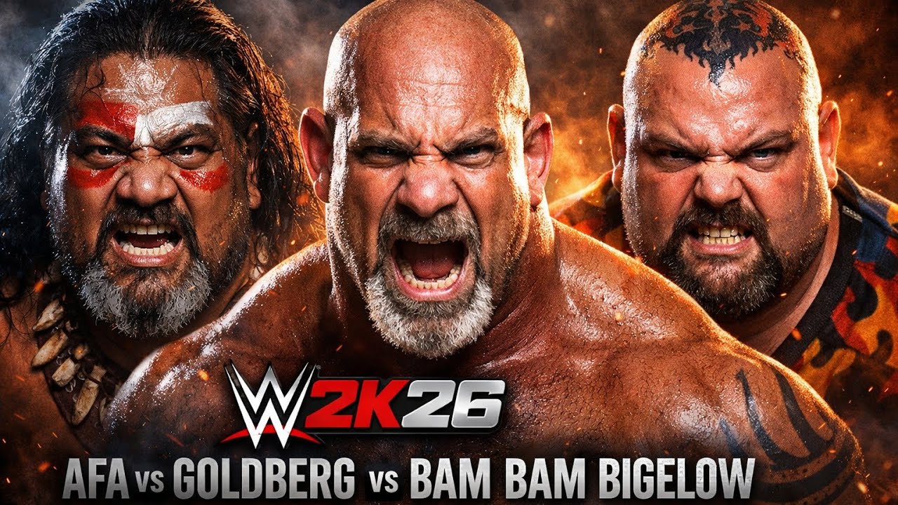 GOLDBERG vs AFA vs BAM BAM BIGELOW — MONSTER TRIPLE THREAT 💥