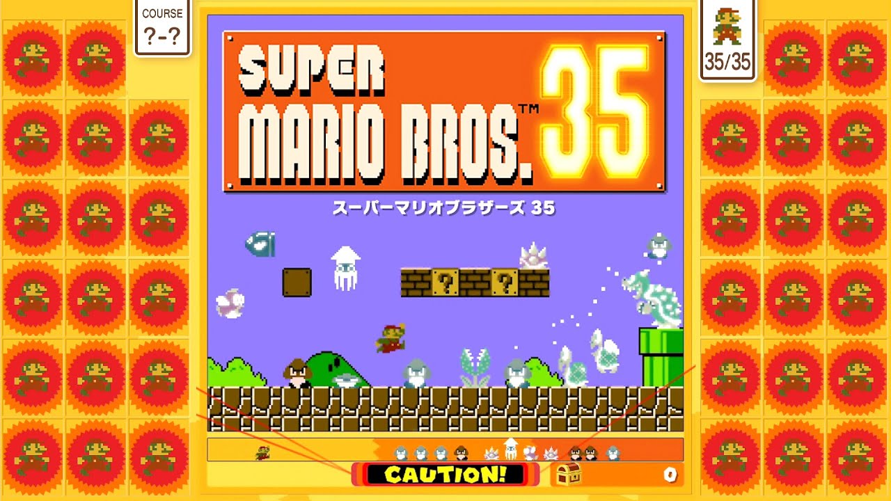 35人のマリオが戦って最後の1人なるまで生き残る『 スーパーマリオブラザーズ35 』