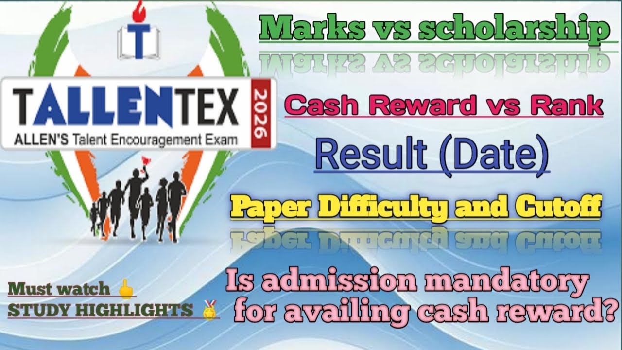 Tallentex 2026🔥 marks vs scholarship | cash reward | Result | Paper Difficulty in one shot 🏅