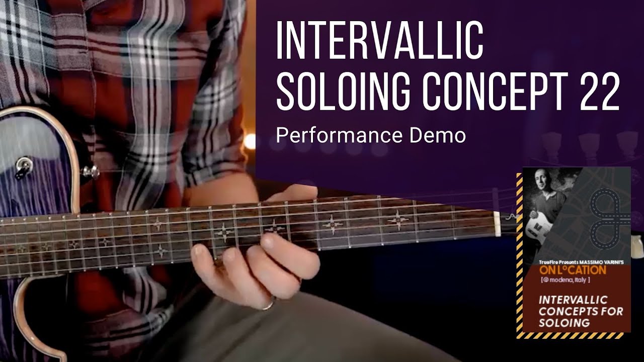 🎸 Intervallic Soloing Concept 22 - Performance Demo - Guitar Lessons - Massimo Varini