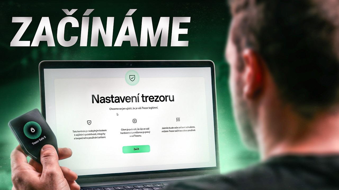 Instalace Trezor Suite a prvn&iacute; z&aacute;loha peněženky