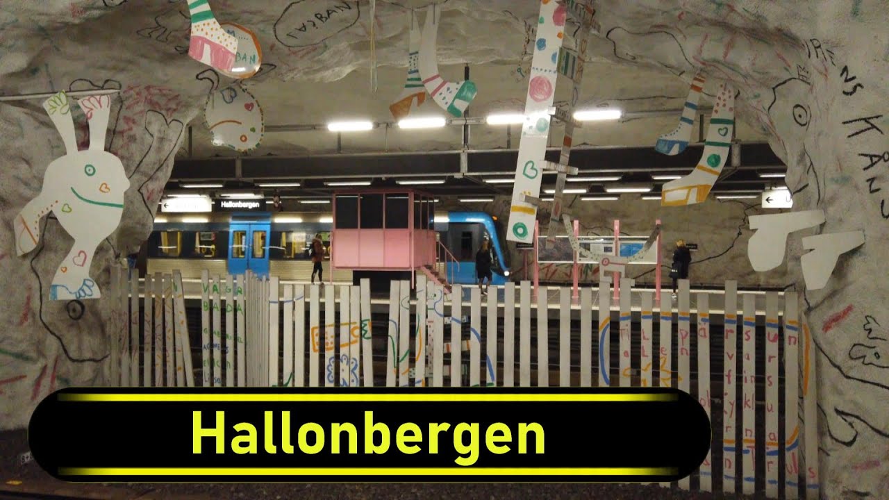 Metro | Tunnelbana Station Hallonbergen - Stockholm 🇸🇪 - Walkthrough 🚶