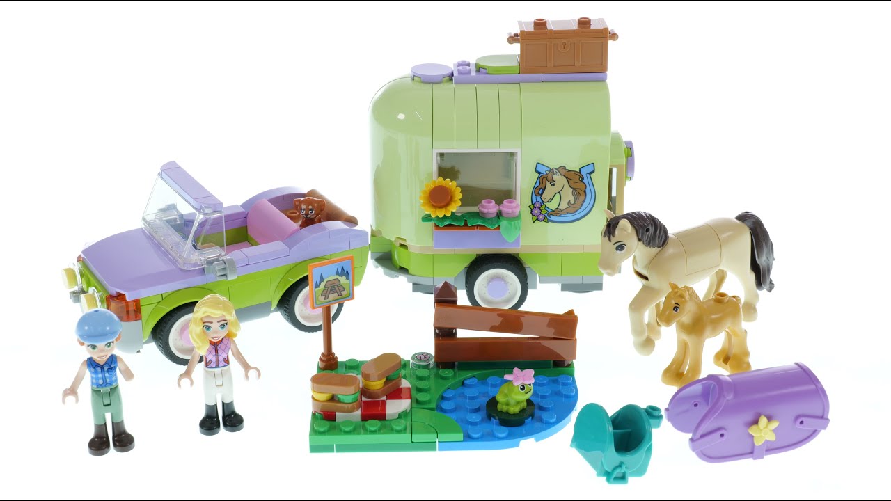 Pferd und Fohlen mit Pferdeanhänger - LEGO Friends 42695 Speed Build