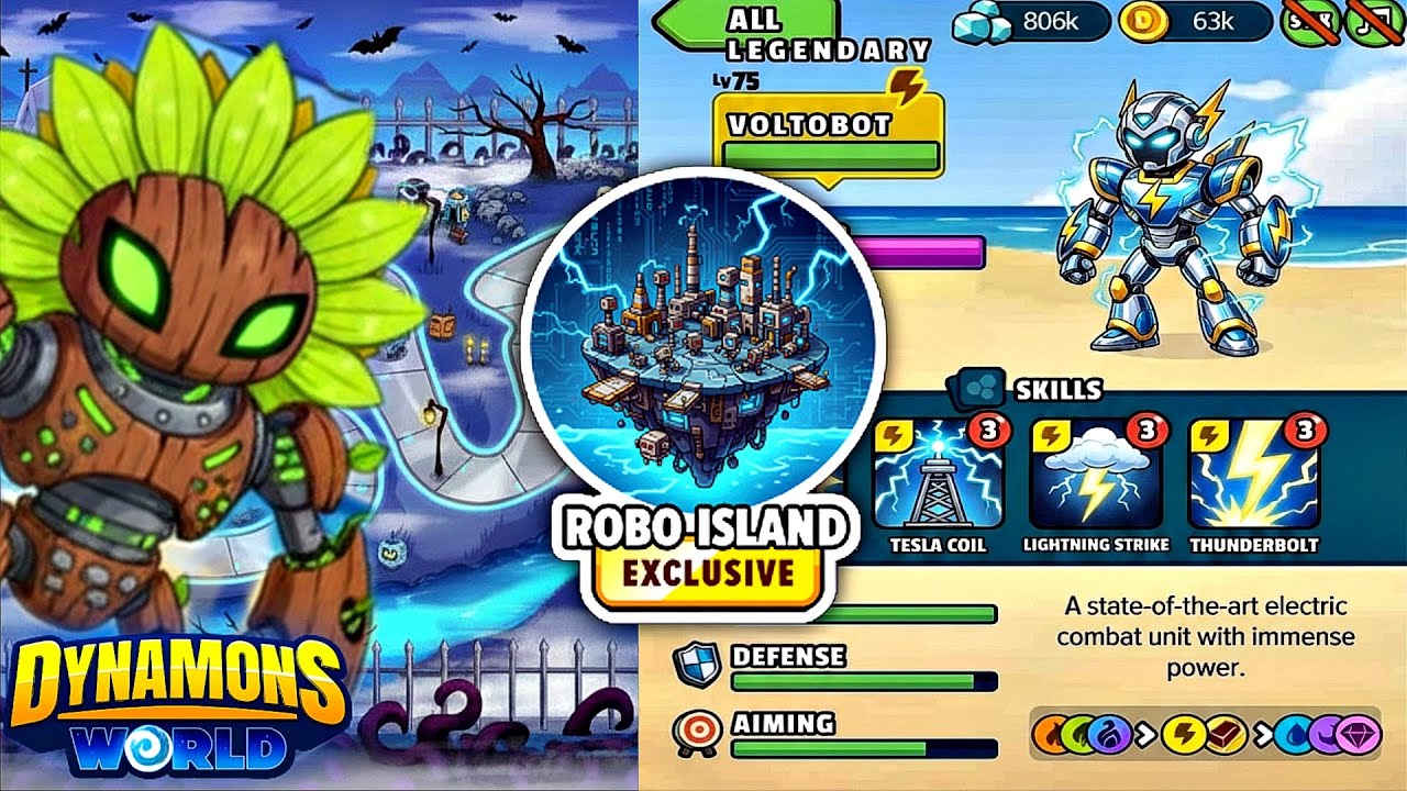 Dynamons World Fanmade Map: ROBO ISLAND | Full Reveal🔥💀 || 