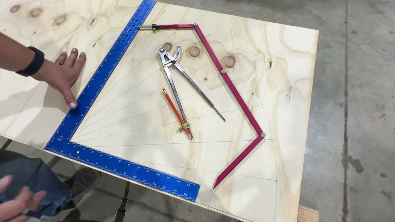 Make A Protractor With A Framing Square And Compass.
