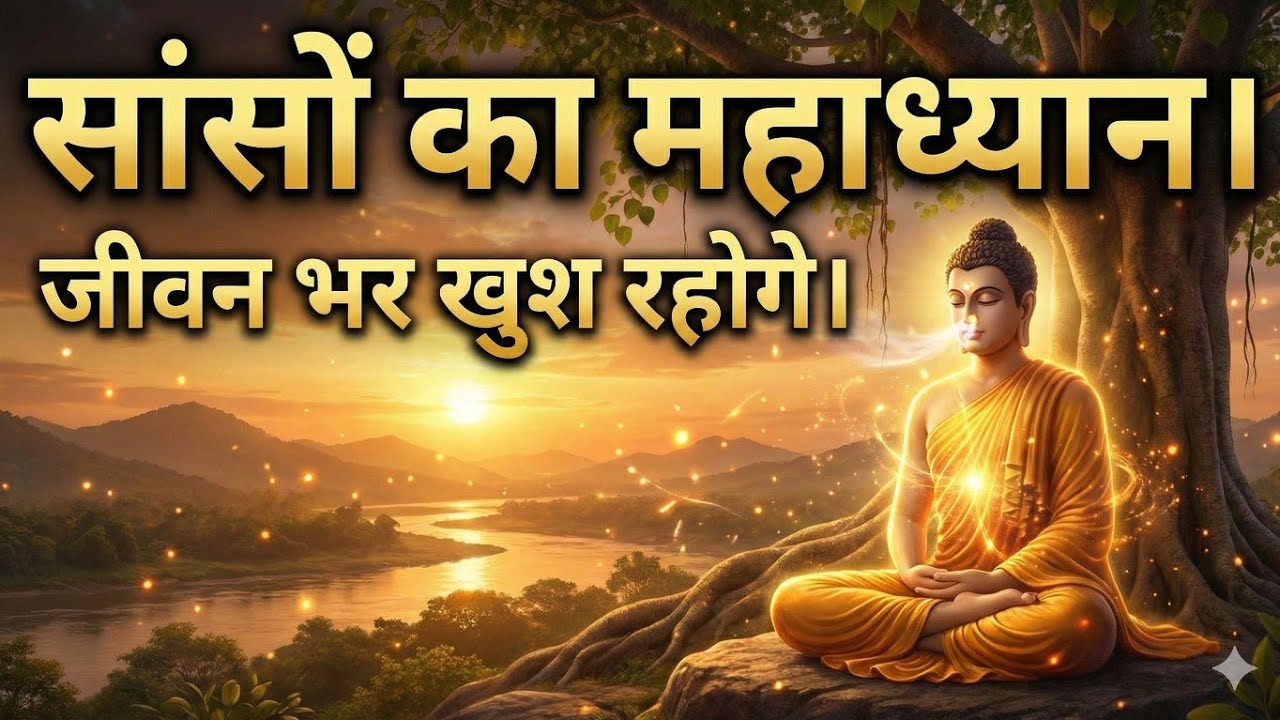 सांसों का महाध्यान। जीवन भर खुश रहोगे। The easiest way to meditate #dhyan #meditation