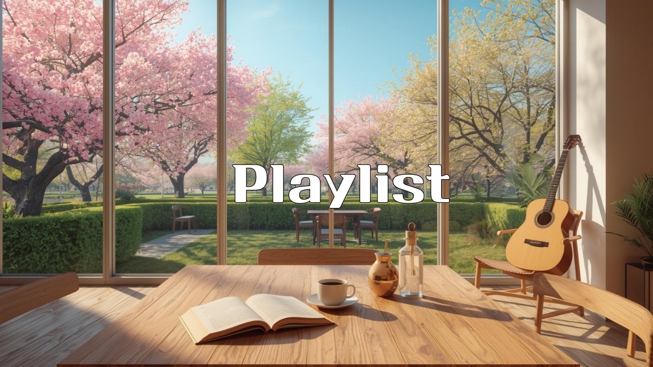 playlist Vol.26🎧그냥 틀어 놓으세요 🌸 햇살 가득한 카페 음악 | 밝고 잔잔한 어쿠스틱 음악☕vlog cafe musicㅣ수면ㅣ일.공부