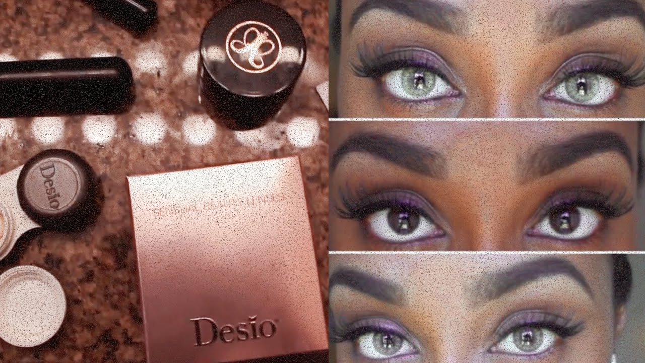 Desio Contact Lens Review | Caramel Brown & Desert Dream on Dark Brown Eyes