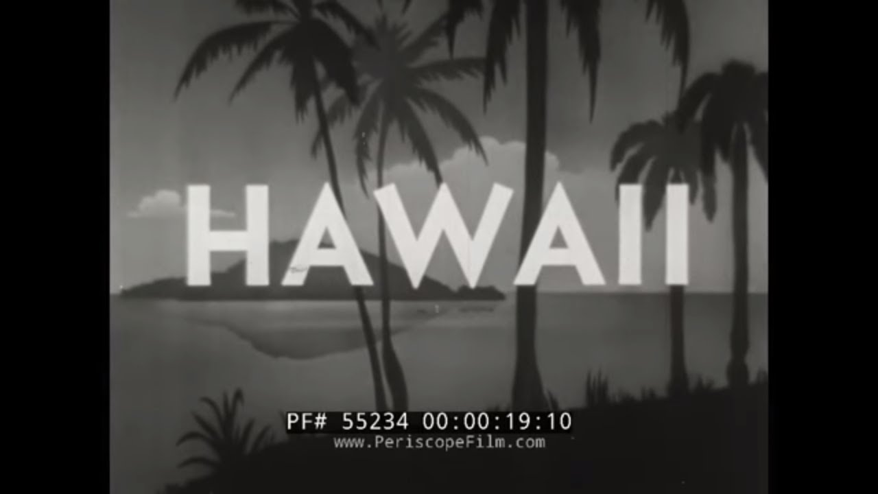 Фильм-путешествие по Оаху, Гавайи, 1930-е годы. Серфинг и танцы хула на пляже Вайкики, 55234