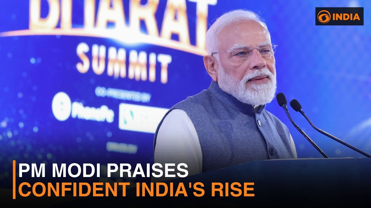 PM Modi praises confident India's rise & more updates | DD India Live | 10 PM IST