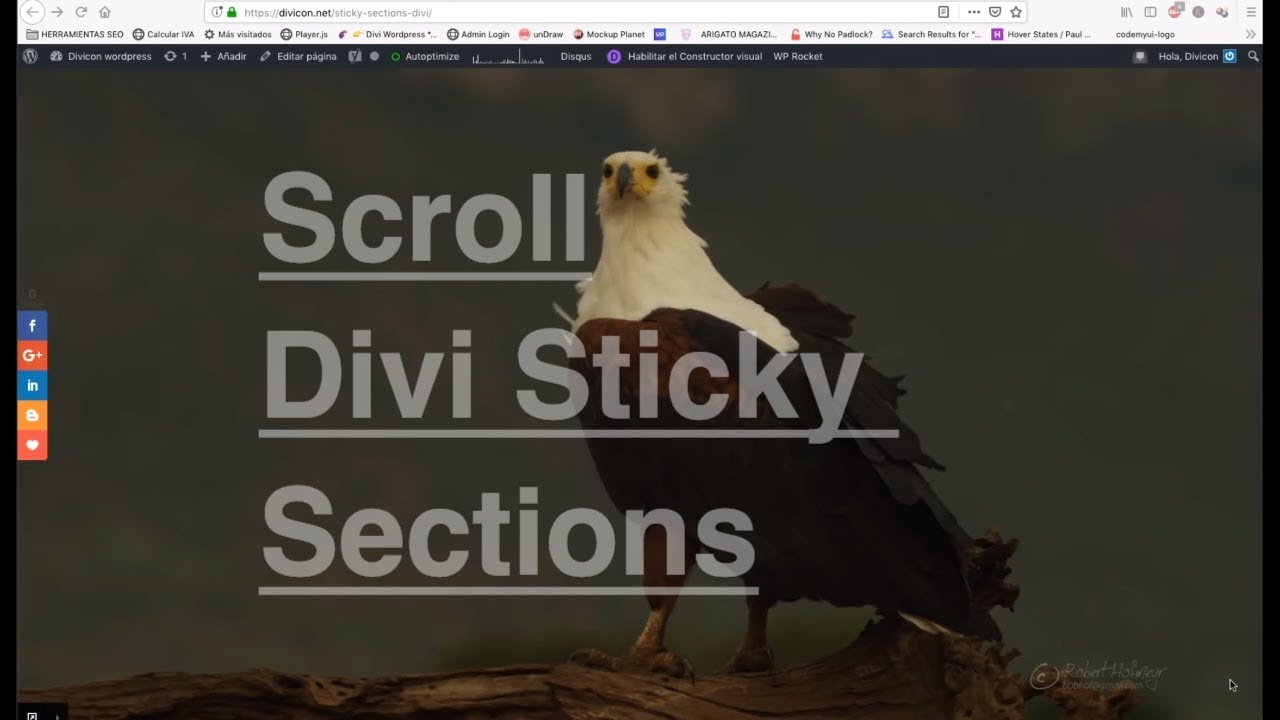 Divi Parallax / Scrolling Sección fija/fixed/sticky  Wordpress y DIVI Themes🚨 #DiviConwordpress
