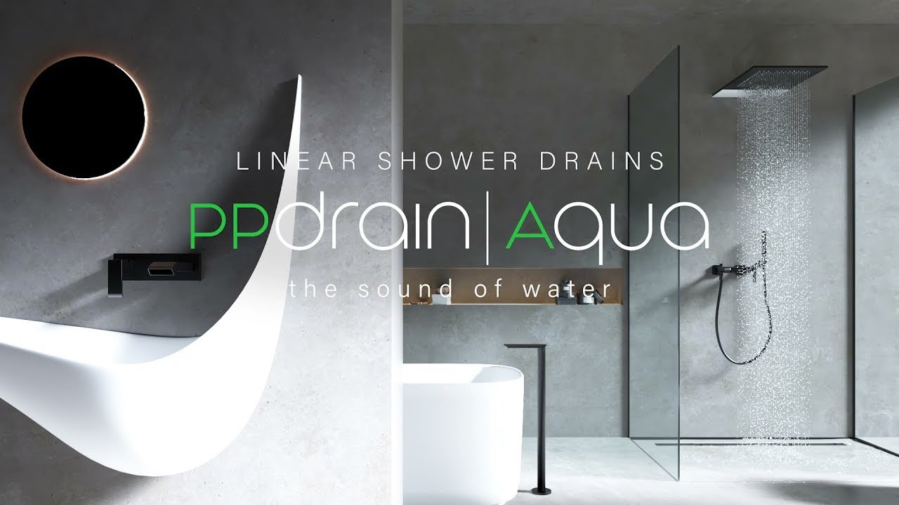 PP Drain AQUA Linear drains for floor level shower