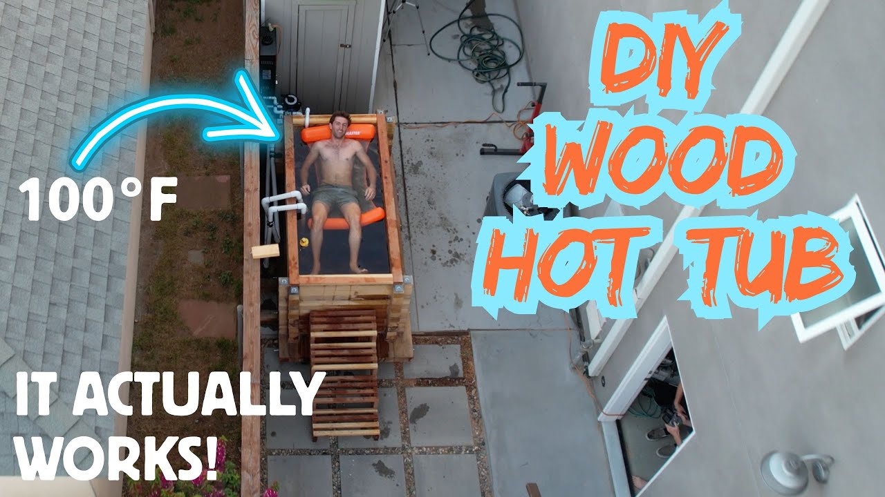 I Built a DIY Log Cabin Hot Tub from 4x4s — And It Actually Works!