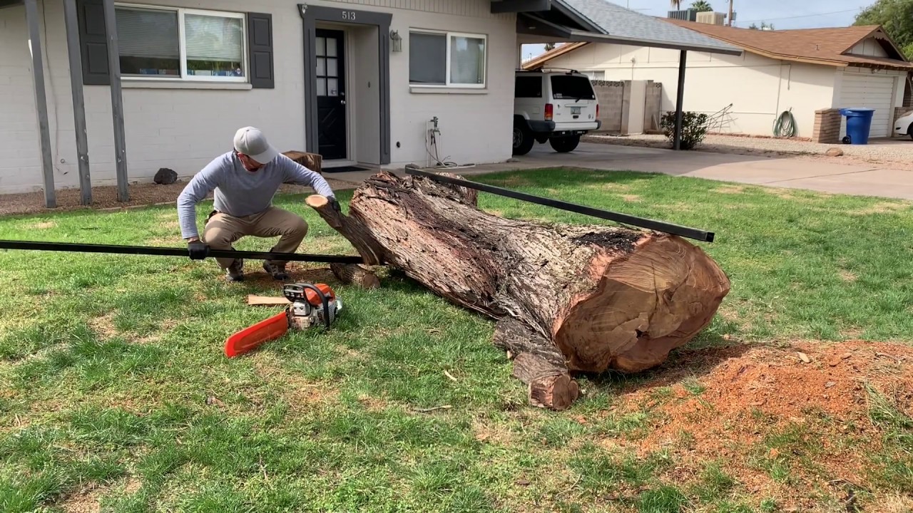 chain saw milling mesquite