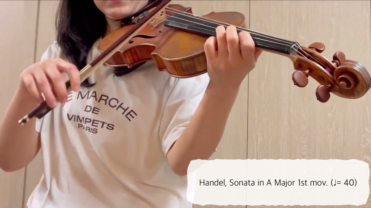 3.헨델 소나타 가장조 1악장 라르게토 Handel, Sonata in A Major, 1st Mvt. Larghetto -스즈키 7권