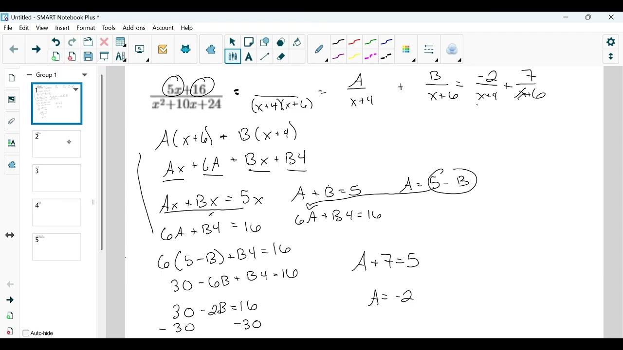 partial fractions