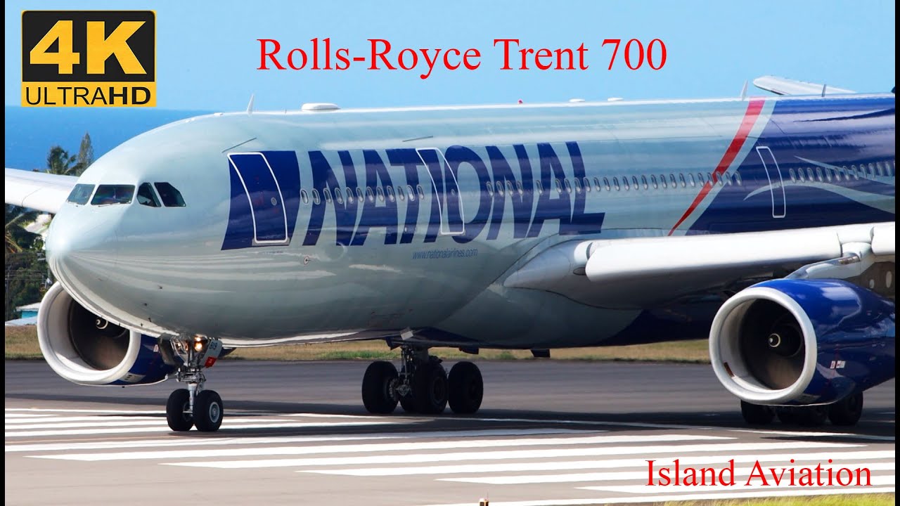 (4K) National Airlines A330-200 Powering out of St. Kitts Rolls-Royce Trent 700 Style !!!