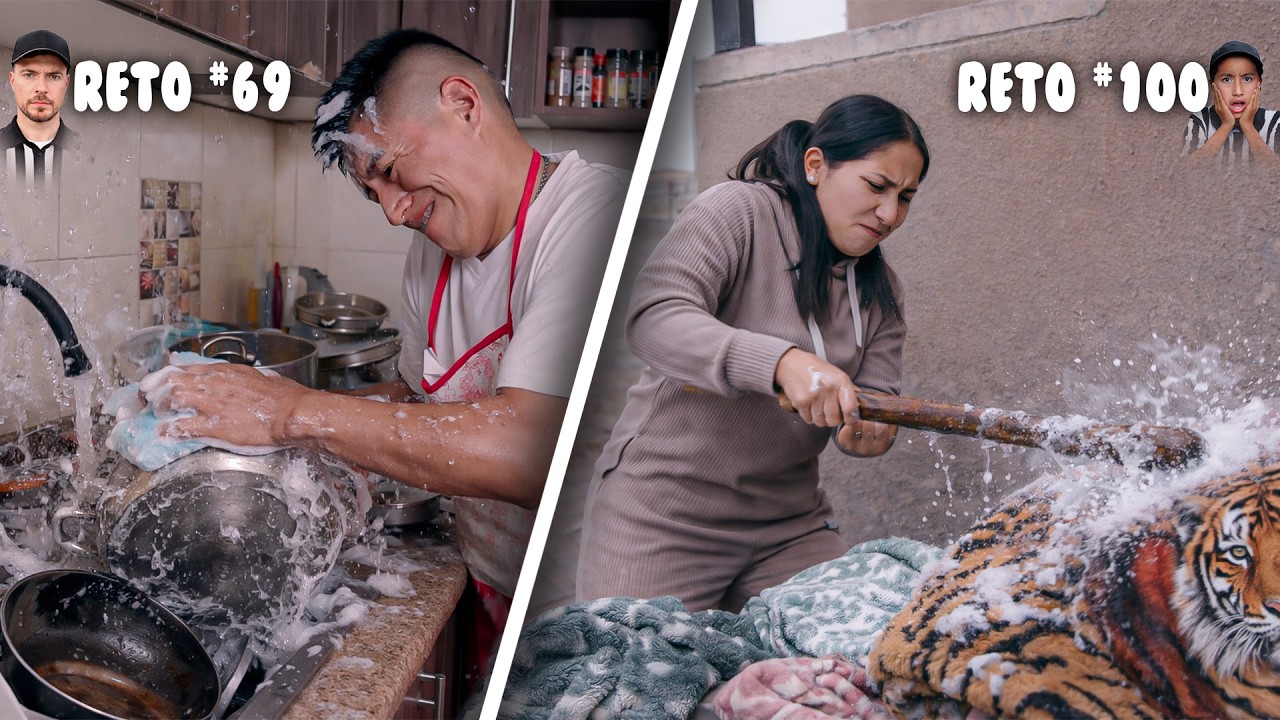 Mr.Beast COMPETENCIA DOMÉSTICA ÉPICA (Parodia) - Ni Q' Fuera TV, Karito La Tóxica, Alyson Jazmin