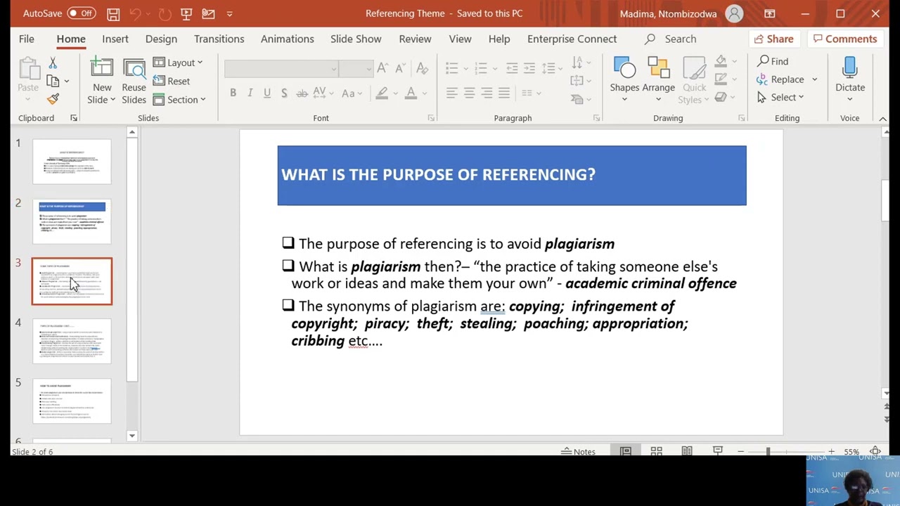 Academic Literacy Programme Series   Referencing