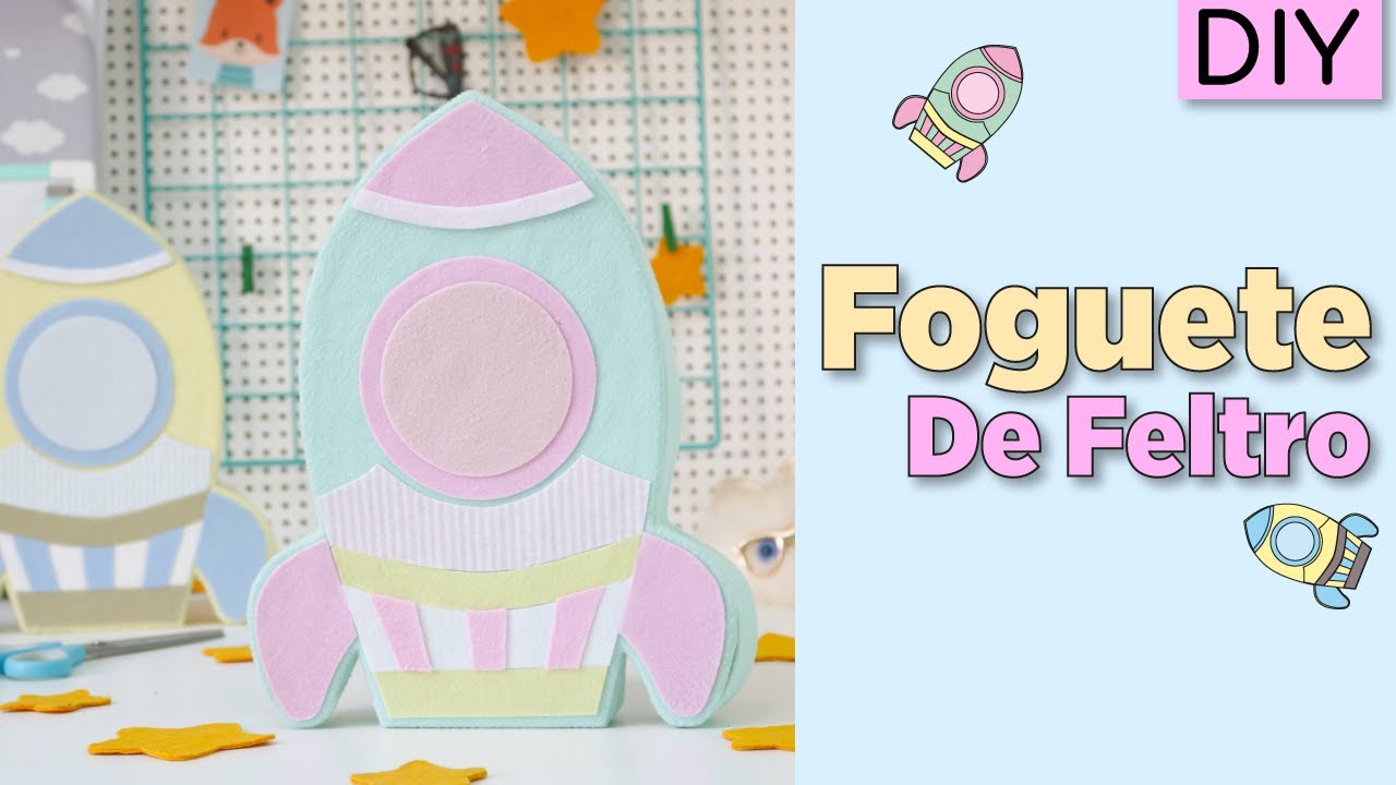 DIY Foguete em Feltro