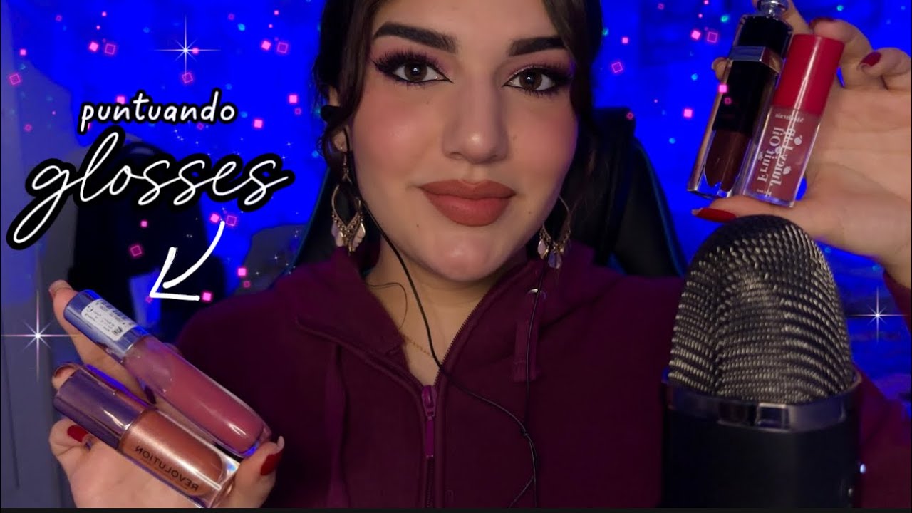 ASMR PUNTUANDO SONIDOS DE GLOSS ✨💋