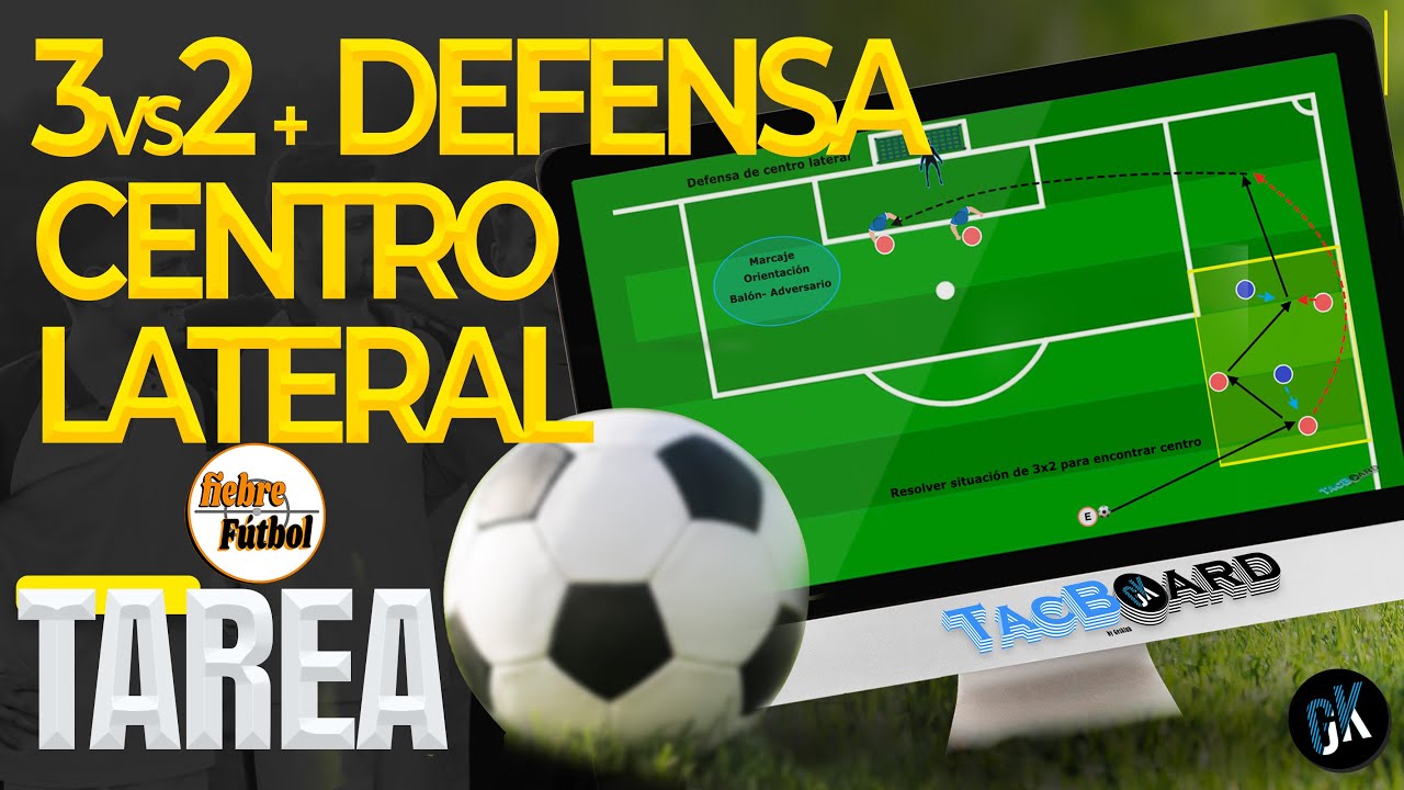 3vs2 + defensa de centro lateral #futbol #entrenamiento #sports