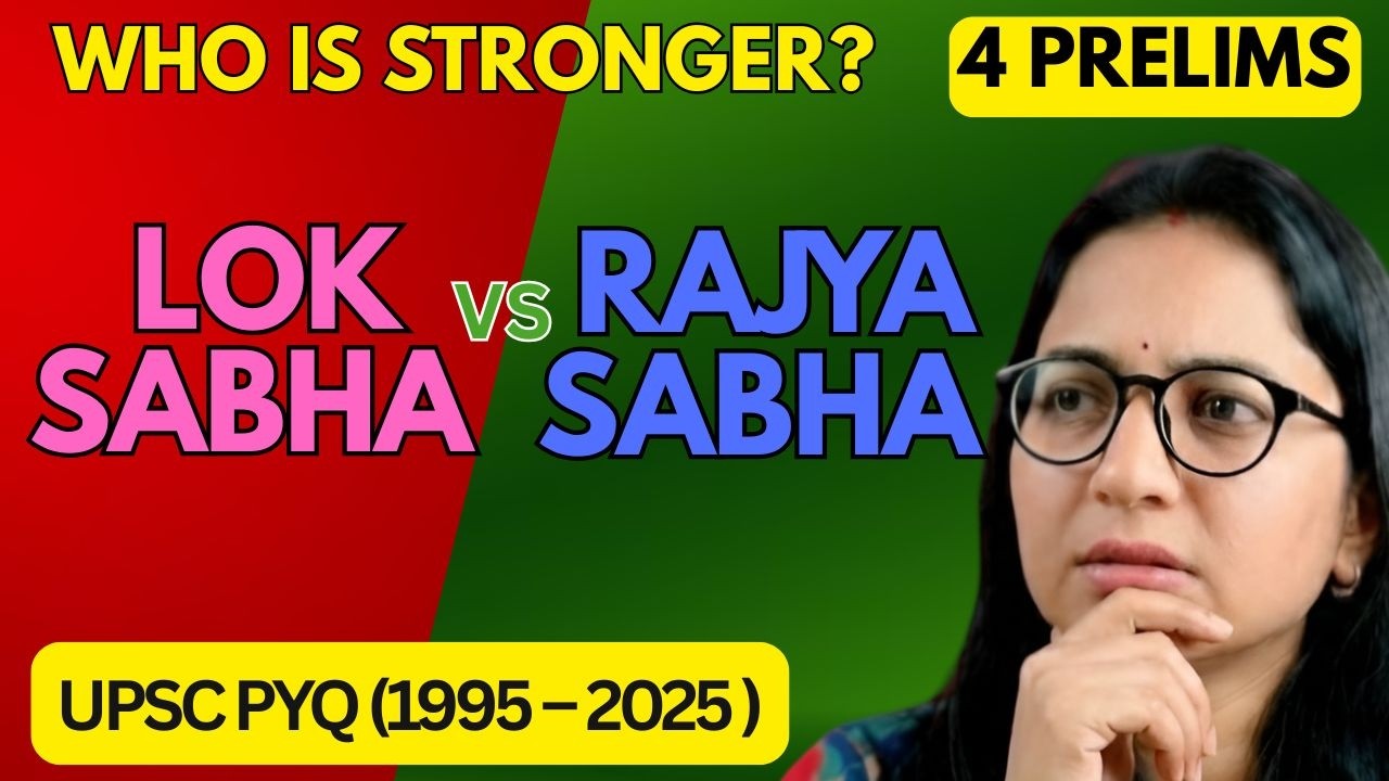 Powers of Lok Sabha | Rajya Sabha Explained | UPSC Polity PYQ Analysis (1995–2025)