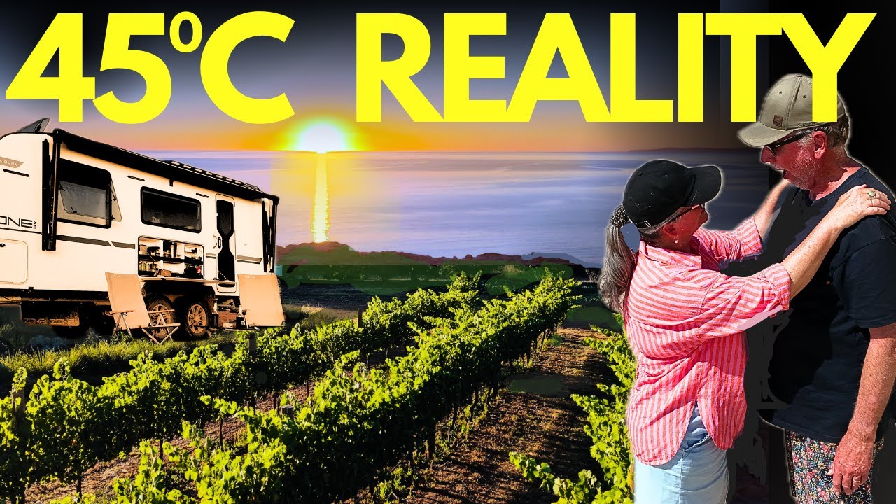 Caravanning McLaren Vale: 45°C Heatwave (No Awning!)