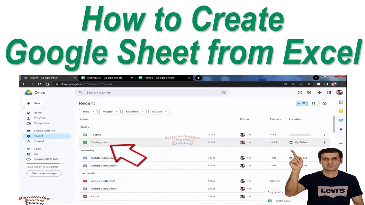 Как создать таблицу Google Sheets из Excel