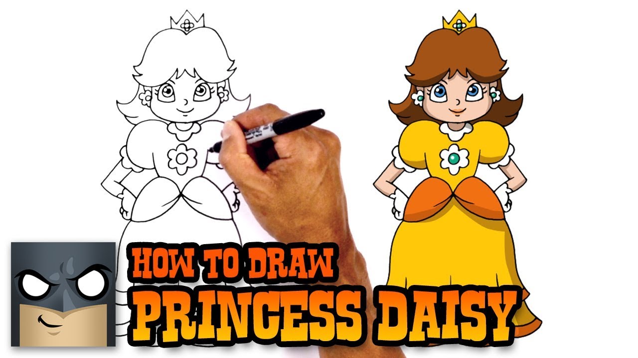 How to Draw Princess Daisy | Super Mario Bros