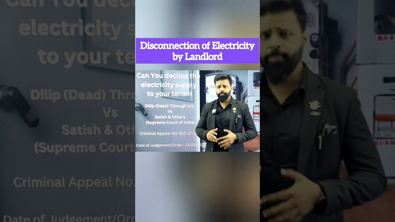 Can I disconnect the electricity as the tenant is not paying rent? #rent #agreement