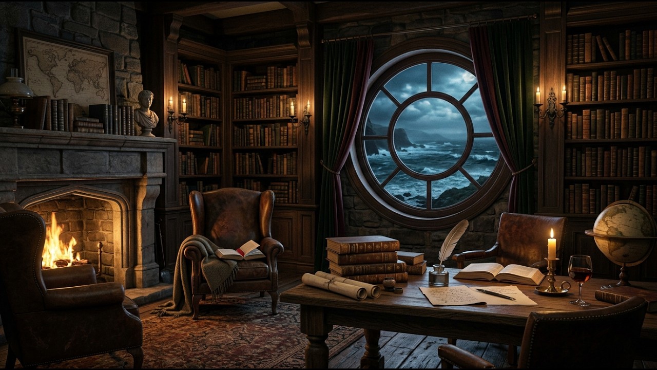 Mith's Sanctuary - The Library at the Edge of the World | Two Hours of Dark Academia Music & Sounds