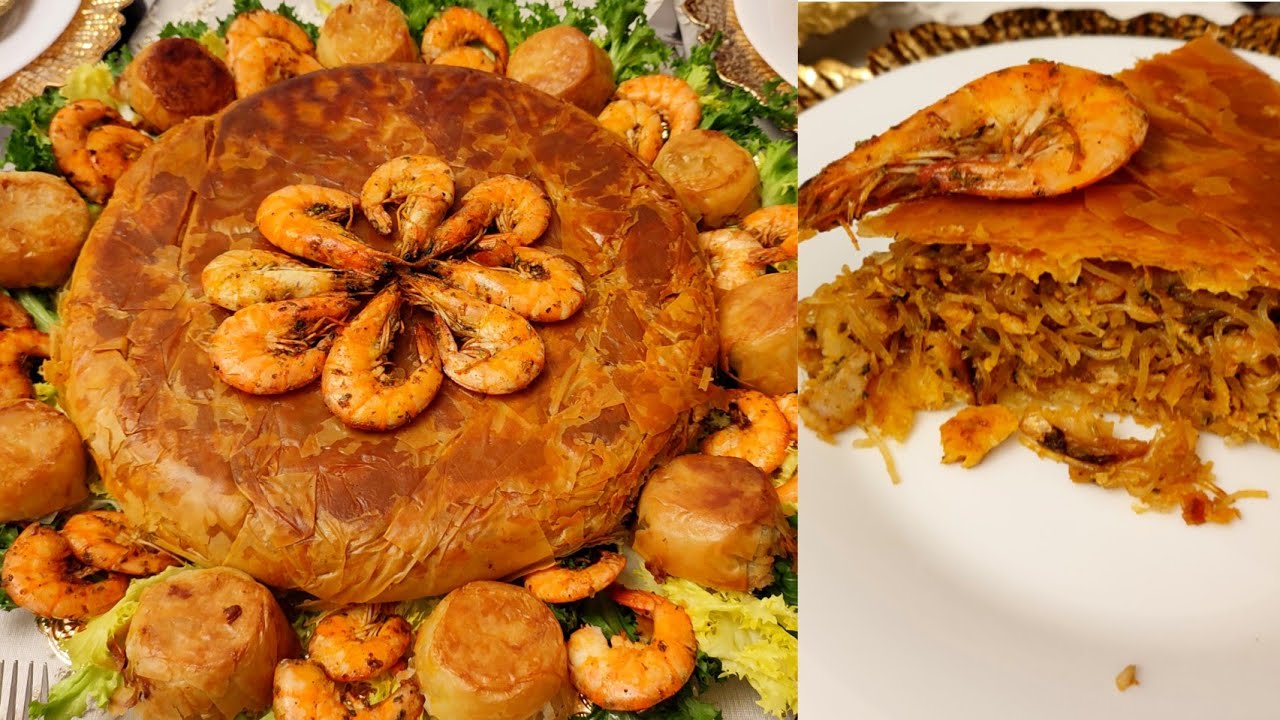 مطبخ نظيفة 🔴 بسطيلة الحوت والدجاج بمذاق رائع تستحق التجربة 😋 Receta Bastila