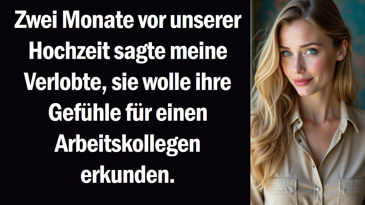 Zwei Monate vor unserer Hochzeit sagte meine Verlobte, sie wolle ihre Gefühle für einen