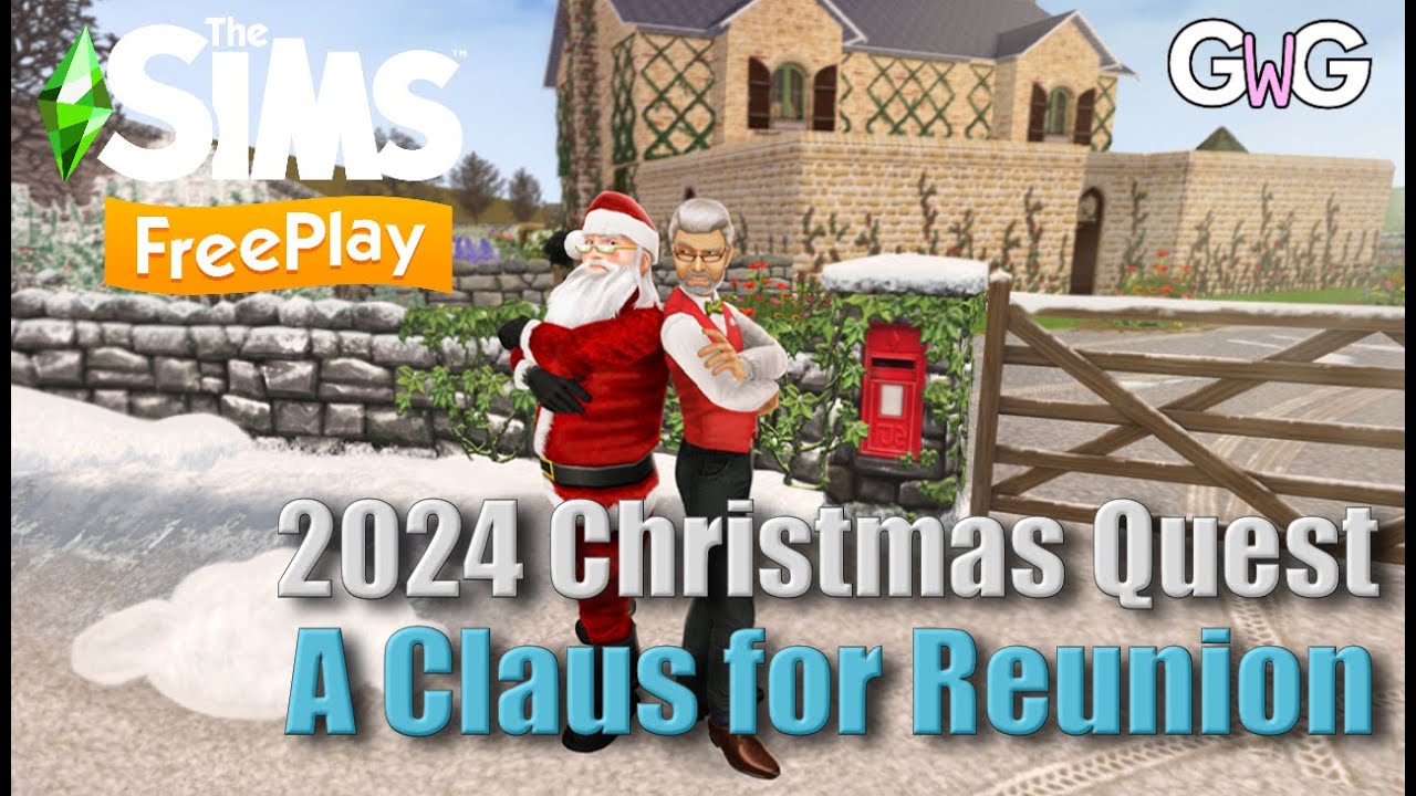 The Sims Freeplay — Рождественское задание «Санта-Клаус на встрече выпускников 2024» 🧑‍🎄