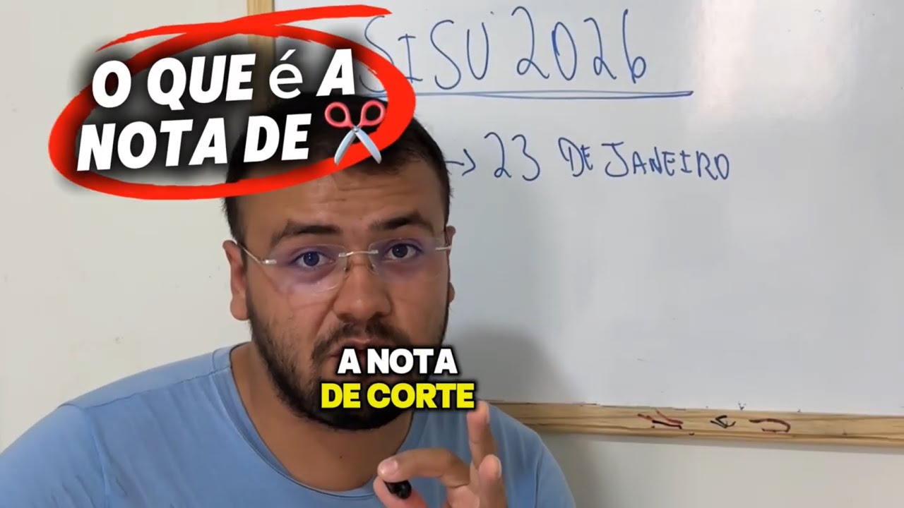 O que é a Nota de CORTE DO SISU ? Como o SISU FUNCIONA ? Entenda nesse vídeo. #sisu #enem #medicina
