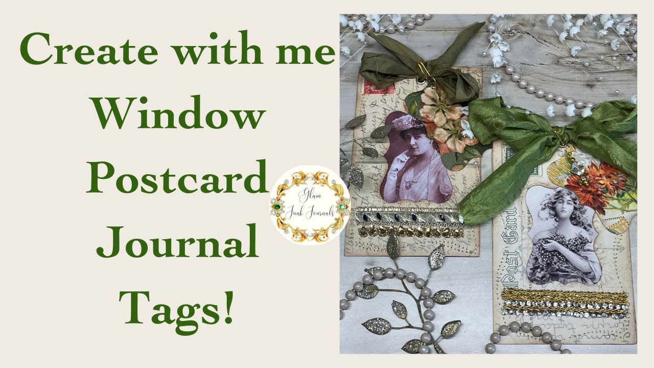 Create with me - Window Postcard Journal Tags!