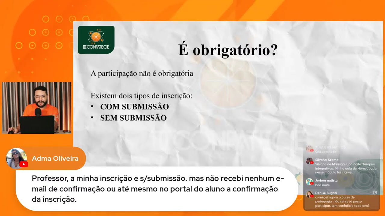 PLANTÃO TIRA DÚVIDAS CONFATECIE