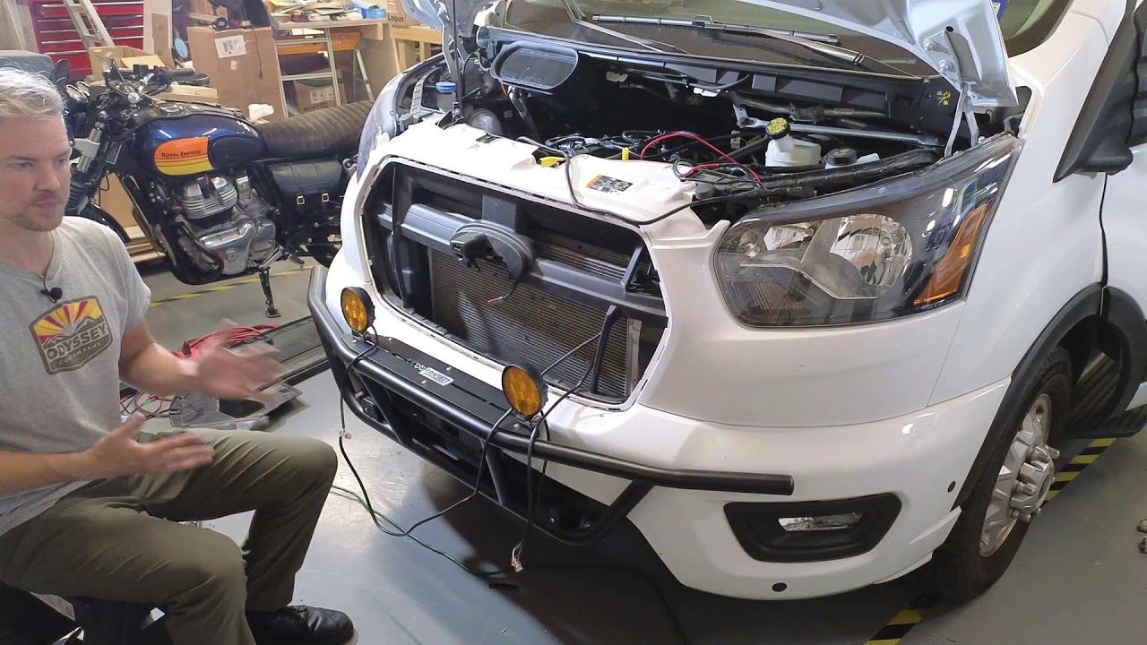 Transit Off Road Front Bumper Install w/ Strobe Lights