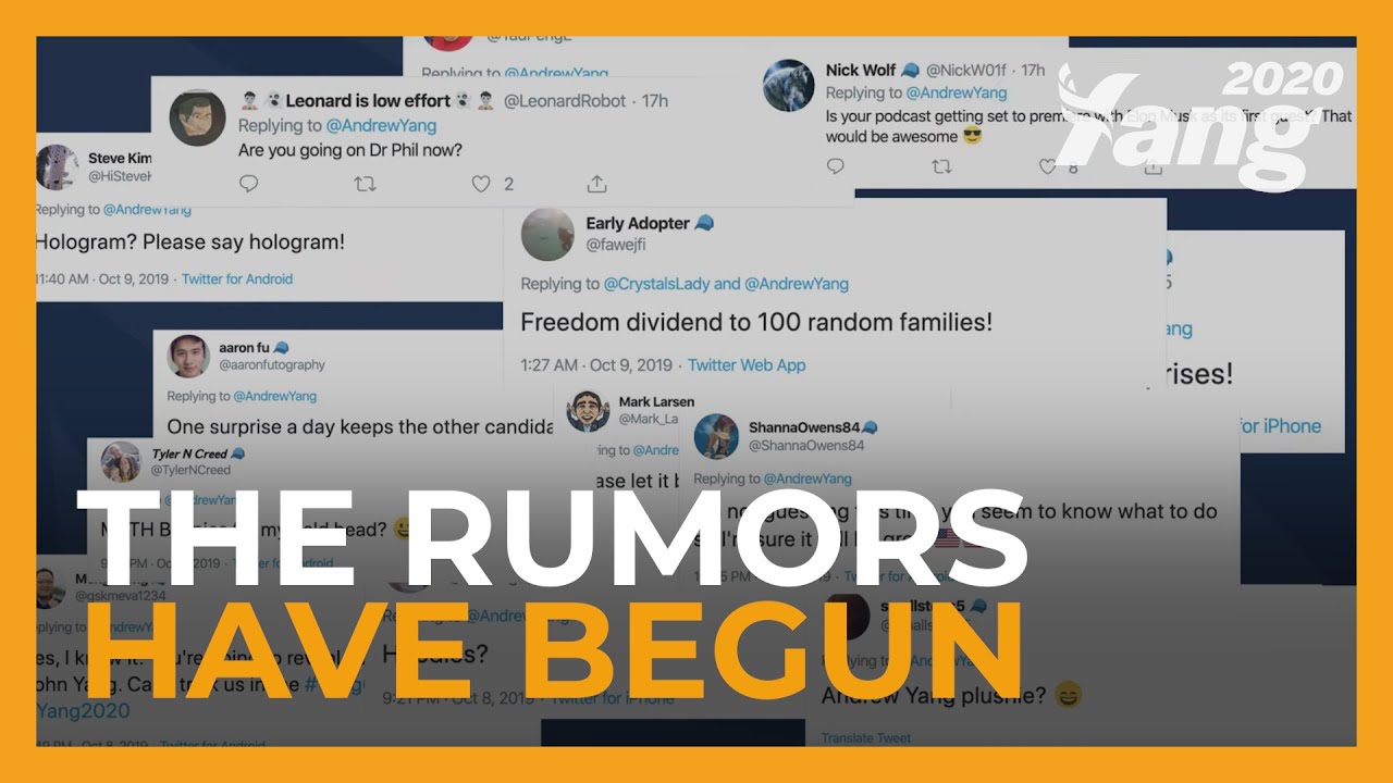 The Rumors Have Begun #YangGang