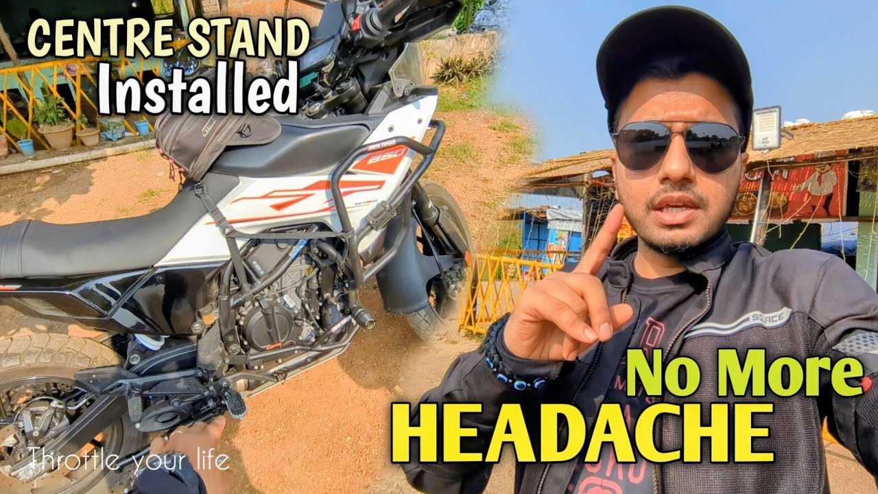 1st Service করতে গিয়ে CENTER STAND installation করলাম ✌🏻| DOUBLE STAND on KTM adventure 250