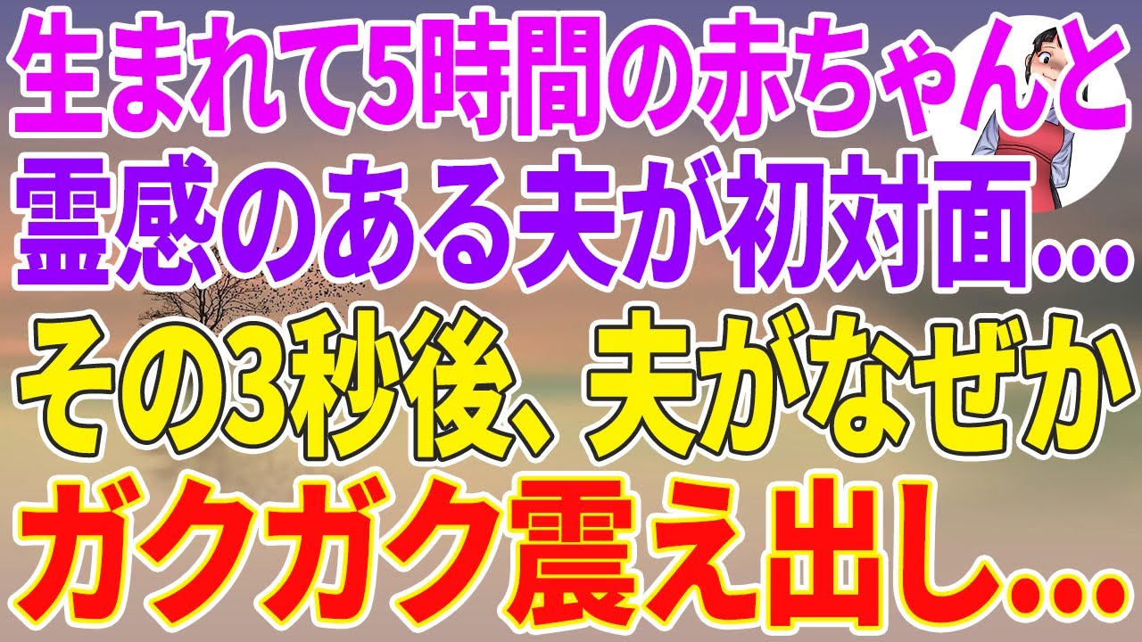 【スカッとする話】生まれて5時間の赤ちゃんと霊感のある夫が初対面…その3秒後、夫がなぜかガクガク震え出し…