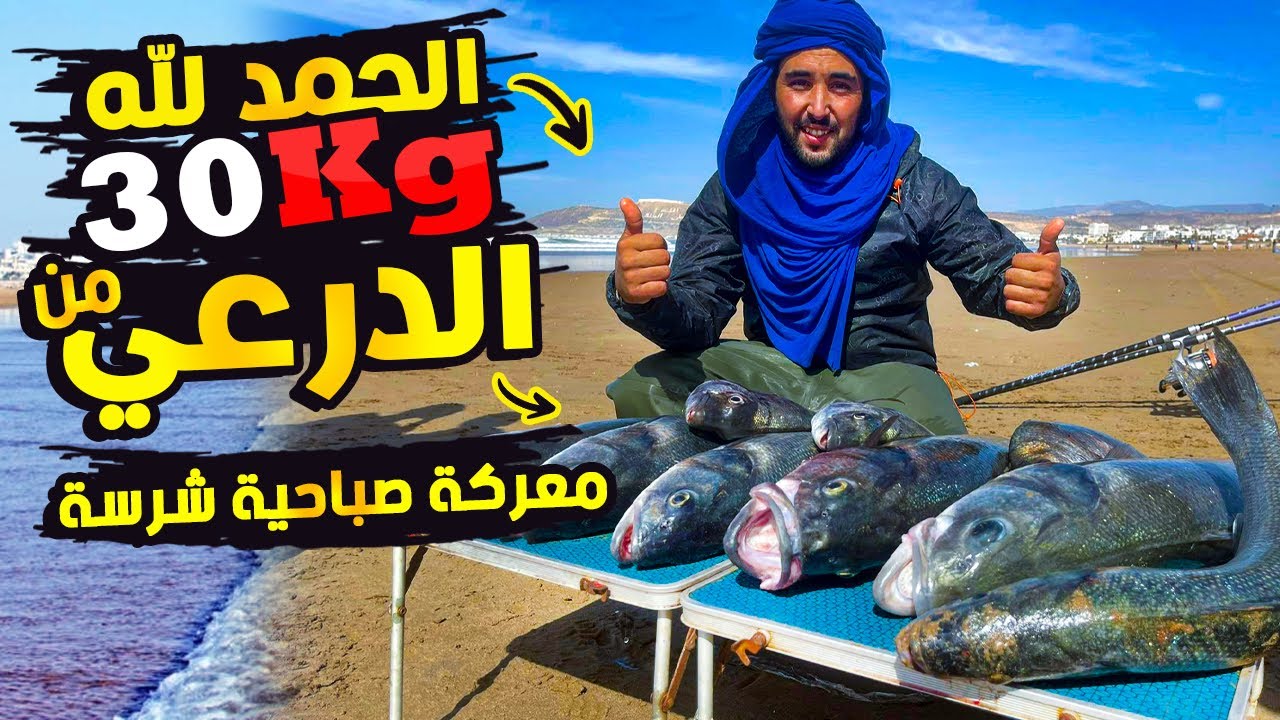 اضخم حصيلة لهذا الموسم من سمك الدرعي/القروص مع الرايس العربي ونوردين
